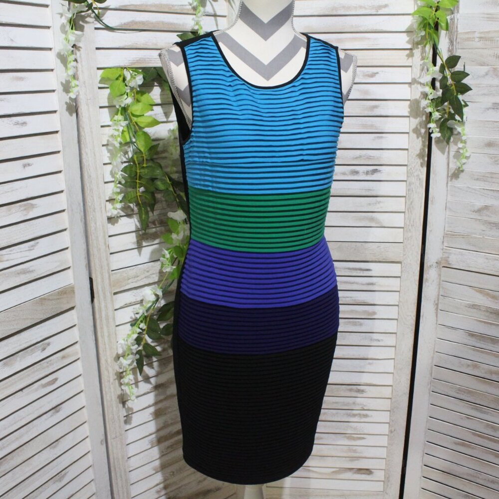Calvin Klein Color Block Sheath Dress (519) - Picture 2 of 16